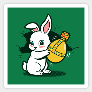 Cute Kawaii Killer Rabbit Easter Bunny Cartoon Sticker